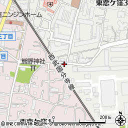 東恋ヶ窪でんしゃ公園トイレ周辺の地図