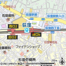 東京地下鉄　丸ノ内線　荻窪駅周辺の地図