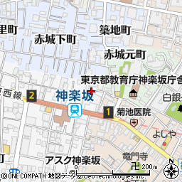 東京都新宿区矢来町158周辺の地図