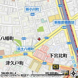 東京都新宿区新小川町3-7周辺の地図