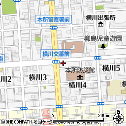 墨田横川郵便局周辺の地図