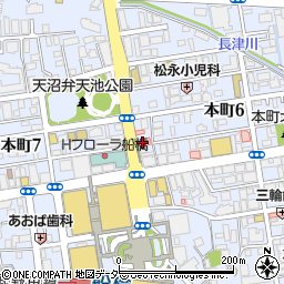松屋船橋北口店周辺の地図