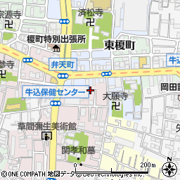 東京都新宿区弁天町43周辺の地図