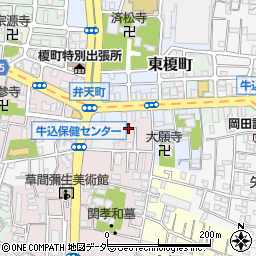 東京都新宿区弁天町43周辺の地図