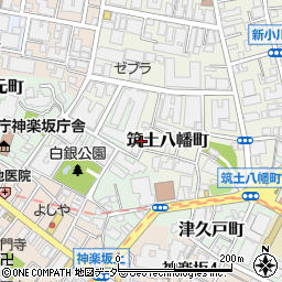 東京都新宿区筑土八幡町6周辺の地図