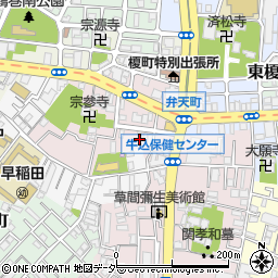 東京都新宿区弁天町3周辺の地図