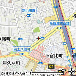 東京都新宿区新小川町3-4周辺の地図