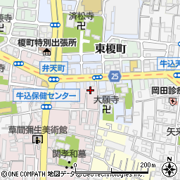 東京都新宿区弁天町49周辺の地図