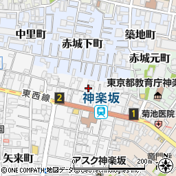 東京都新宿区矢来町151周辺の地図