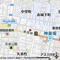 東京都新宿区矢来町131周辺の地図