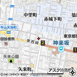 東京都新宿区矢来町128周辺の地図