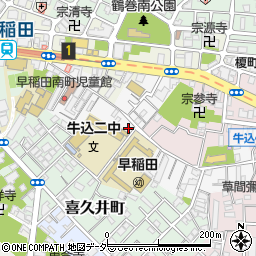 東京都新宿区早稲田南町30周辺の地図