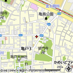 東京都江東区亀戸3丁目周辺の地図