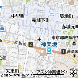 東京都新宿区矢来町149周辺の地図