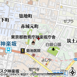 東京都新宿区赤城元町1周辺の地図