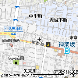 東京都新宿区矢来町132周辺の地図