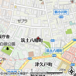 東京都新宿区筑土八幡町周辺の地図