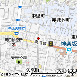 東京都新宿区矢来町134周辺の地図