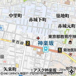 東京都新宿区矢来町150周辺の地図