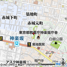 東京都新宿区赤城元町2周辺の地図