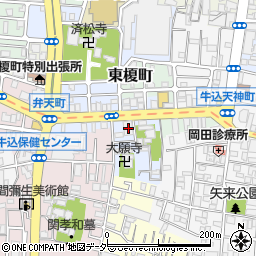 東京都新宿区榎町43周辺の地図