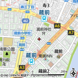 東京都台東区蔵前3丁目周辺の地図