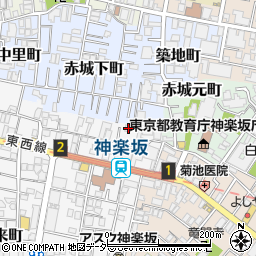東京都新宿区矢来町155周辺の地図