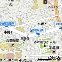 東京都文京区本郷2丁目17周辺の地図