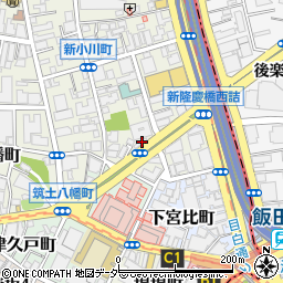東京都新宿区新小川町3-3周辺の地図