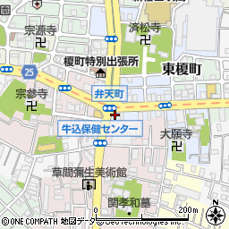 東京都新宿区榎町32周辺の地図