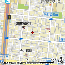 東京都台東区台東3丁目周辺の地図