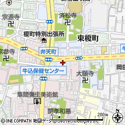 東京都新宿区榎町35周辺の地図