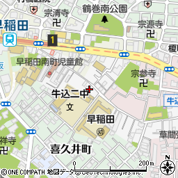 東京都新宿区早稲田南町31周辺の地図