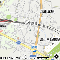 山梨県甲州市塩山赤尾433周辺の地図