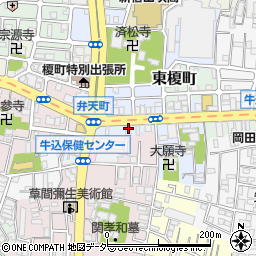 東京都新宿区榎町36周辺の地図