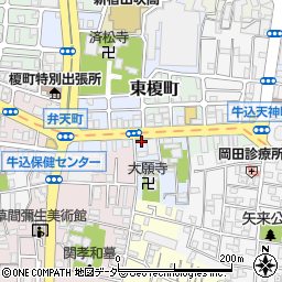 東京都新宿区榎町41周辺の地図