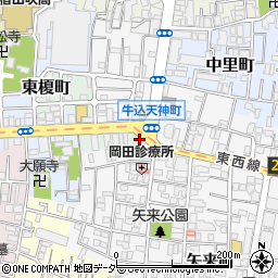 東京都新宿区東榎町3周辺の地図