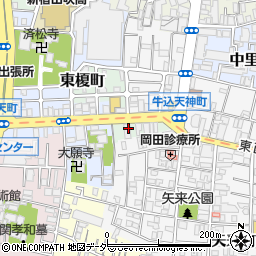 東京都新宿区東榎町7周辺の地図
