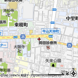 東京都新宿区東榎町5-5周辺の地図