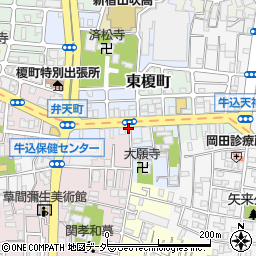 東京都新宿区榎町40周辺の地図