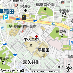 東京都新宿区早稲田南町39周辺の地図