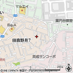 千葉県船橋市田喜野井7丁目26周辺の地図