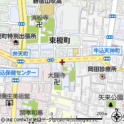 東京都新宿区榎町45周辺の地図