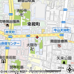東京都新宿区榎町46周辺の地図