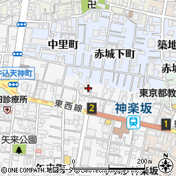 東京都新宿区矢来町144周辺の地図