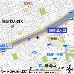 東京都江戸川区篠崎町周辺の地図