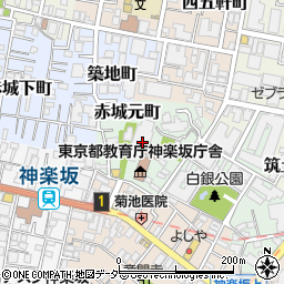 東京都新宿区赤城元町周辺の地図