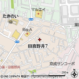 千葉県船橋市田喜野井7丁目24周辺の地図