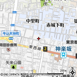 東京都新宿区矢来町139周辺の地図