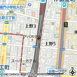 ローソン上野五丁目店周辺の地図